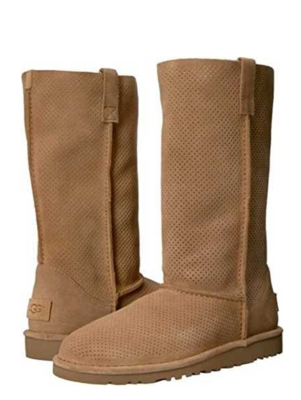 Ugg Classic Unlined Perforated Boots In Tan Size Woman's 8